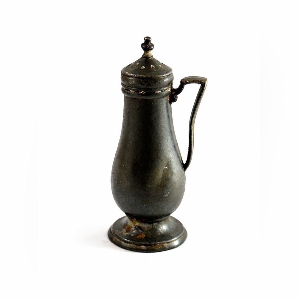 Vintage Prisk Pewter Sugar Shaker Caster Muffineer 4” Colonial Style